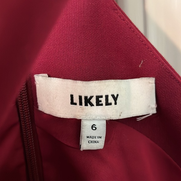 Super cute dress by Likley “Caroline”. Size 6.  Color is maroon or wine. - Picture 3 of 7
